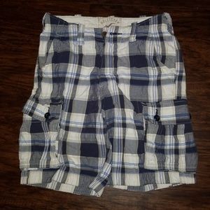 Hollister plaid cargo shorts